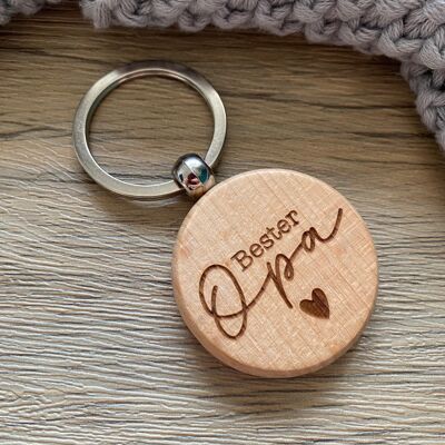 Wooden keychain ''Best Grandpa''