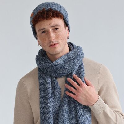 Coffret en laine JEFF & JACK bleu chiné