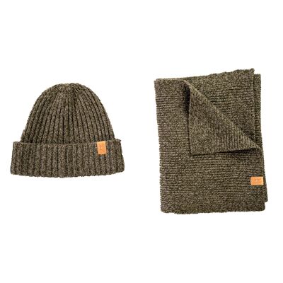 JEFF & JACK heather green wool box