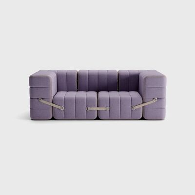 Curt Set 7 - e.g.B.Flexible 2-seater with armrests - Dama - 0039 (Lilac)