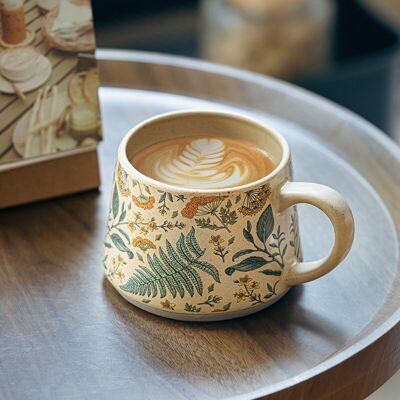 Tazza in ceramica con motivo floreale | Tazza da caffè da regalare