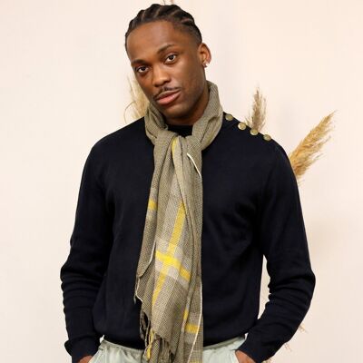 MAXENCE olive wool scarf