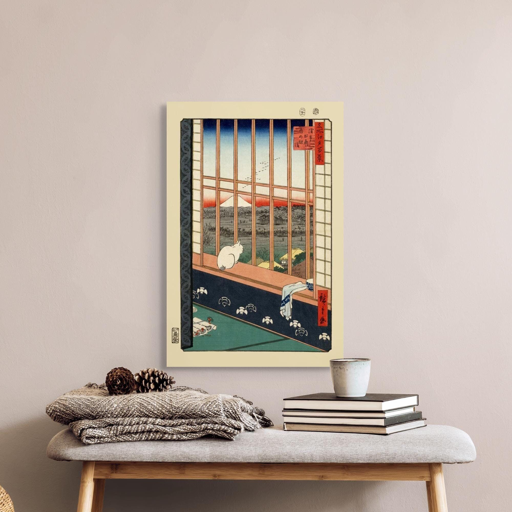 Terrazze di riso di Asakusa e festival di Torinomachi 1857 – Arte del periodo Edo – Stampa Ukiyo-e giapponese – Stampa murale asiatica