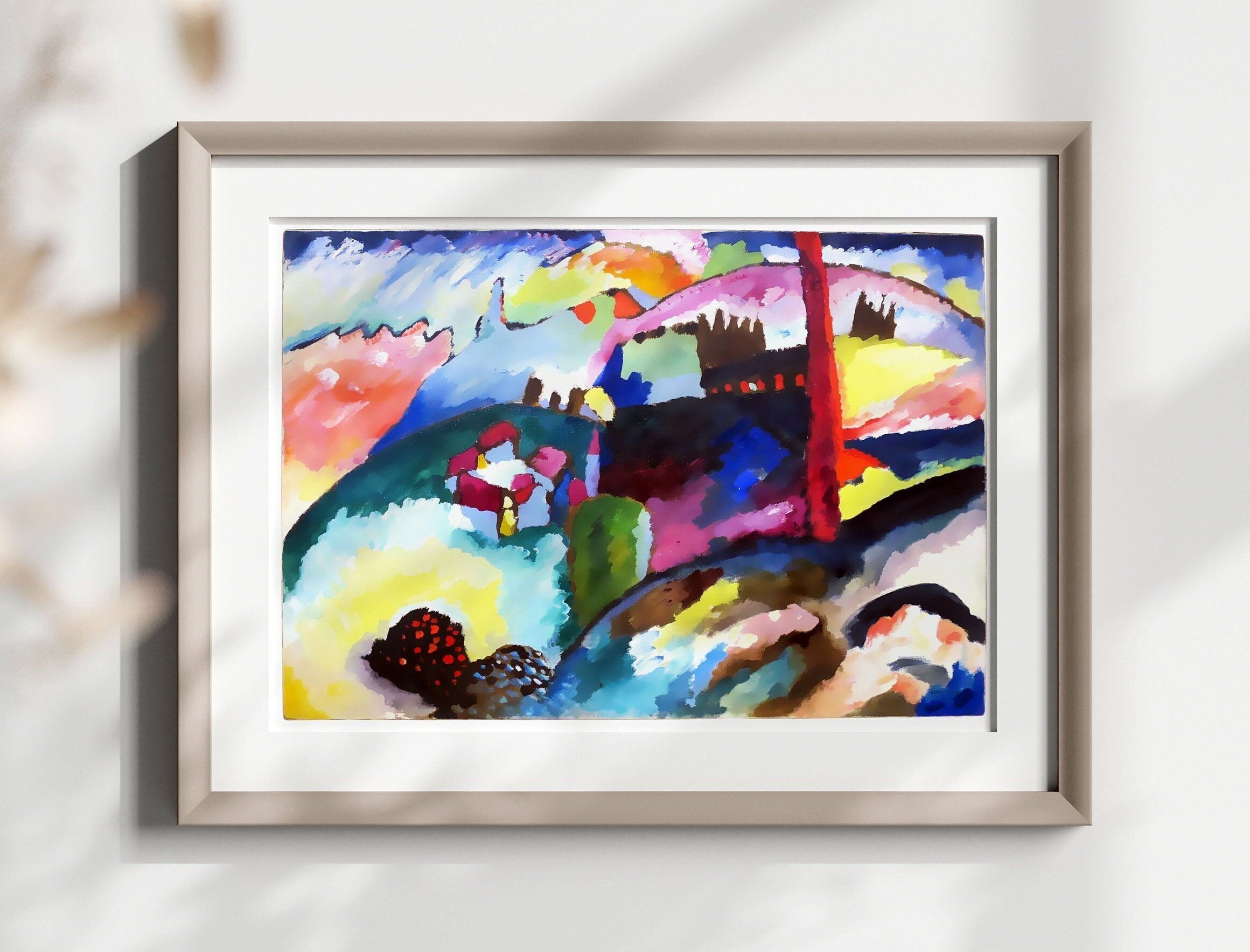 Paesaggio di Kandinsky – Riproduzione – Stampa artistica astratta – Decorazione murale retrò