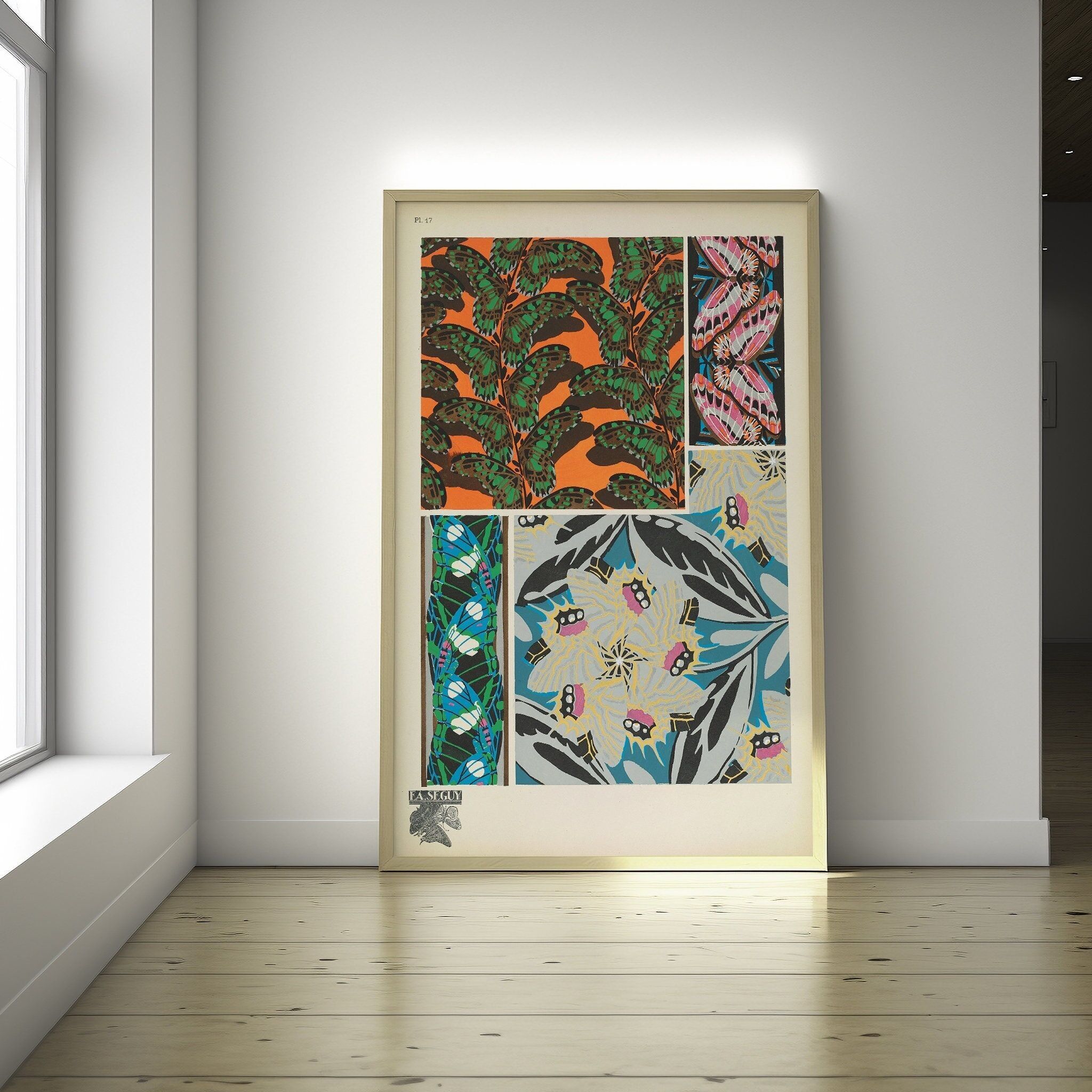 Stampa antica di ali di farfalla – Arte botanica da parete vintage – Idea regalo