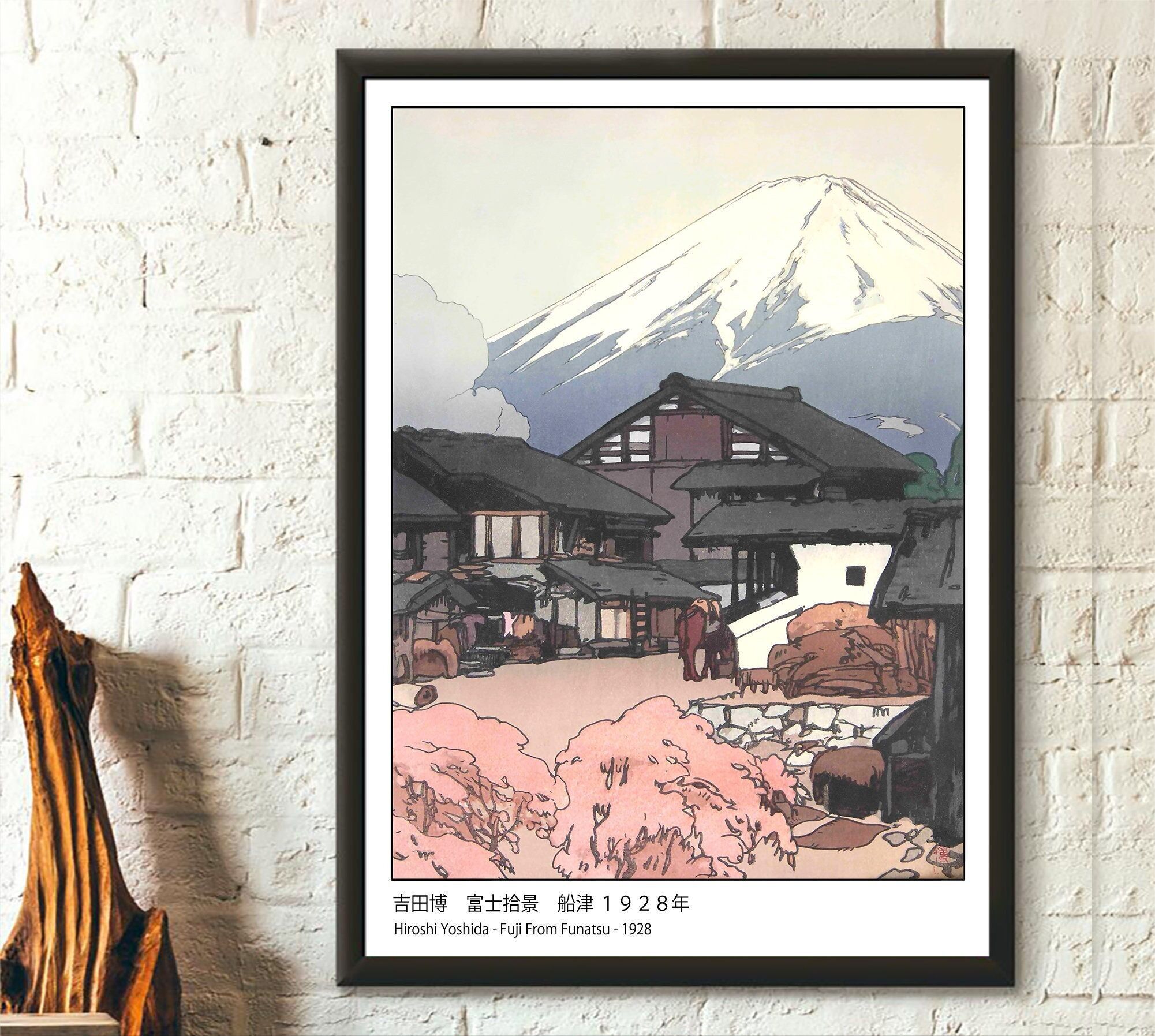 Fuji da Funatsu 1928 di Yoshida Hiroshi – Stampa Ukiyo-e del periodo Edo – Regalo artistico unico