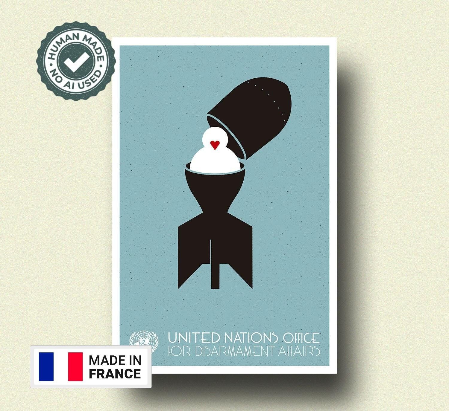 Poster Pace e Amore – Niente più guerre – Decorazione murale per inaugurazione della casa