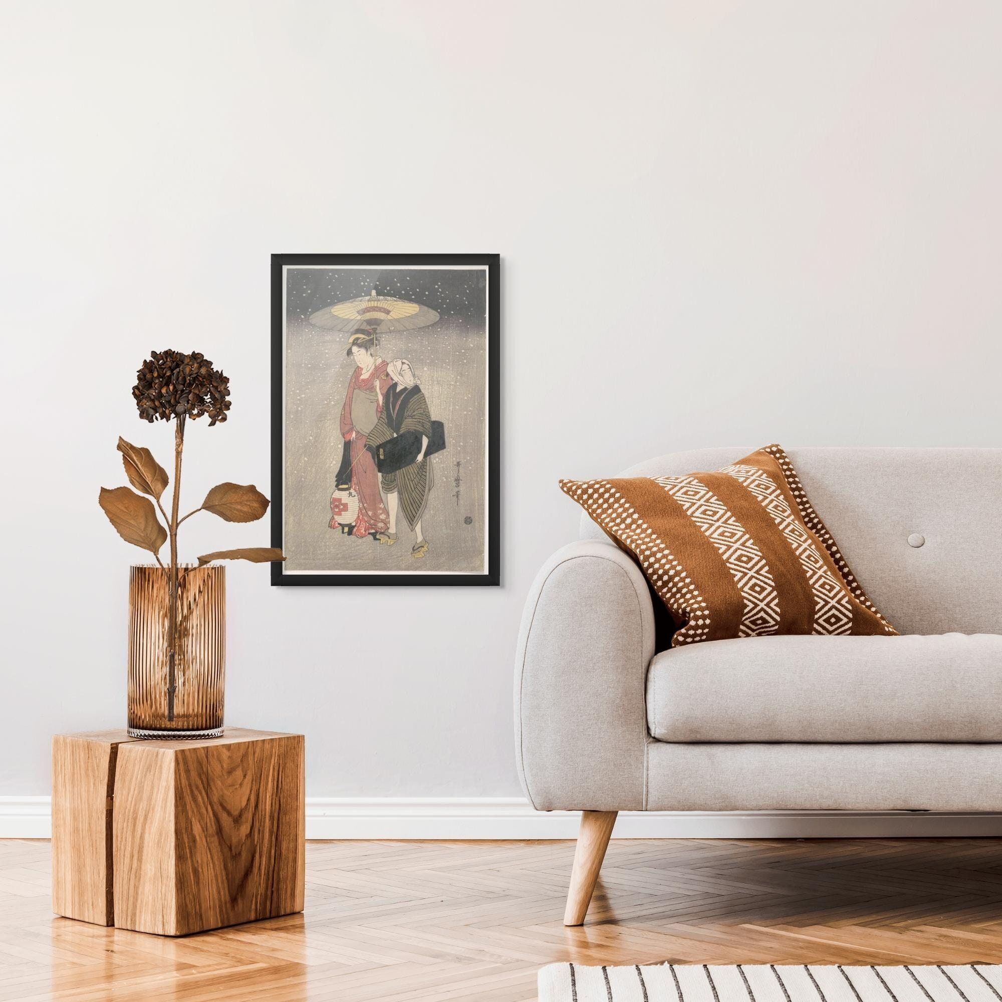 Geista Notte di Neve 1797 – Ukiyo-e Giapponese – Decorazione Asiatica Vintage