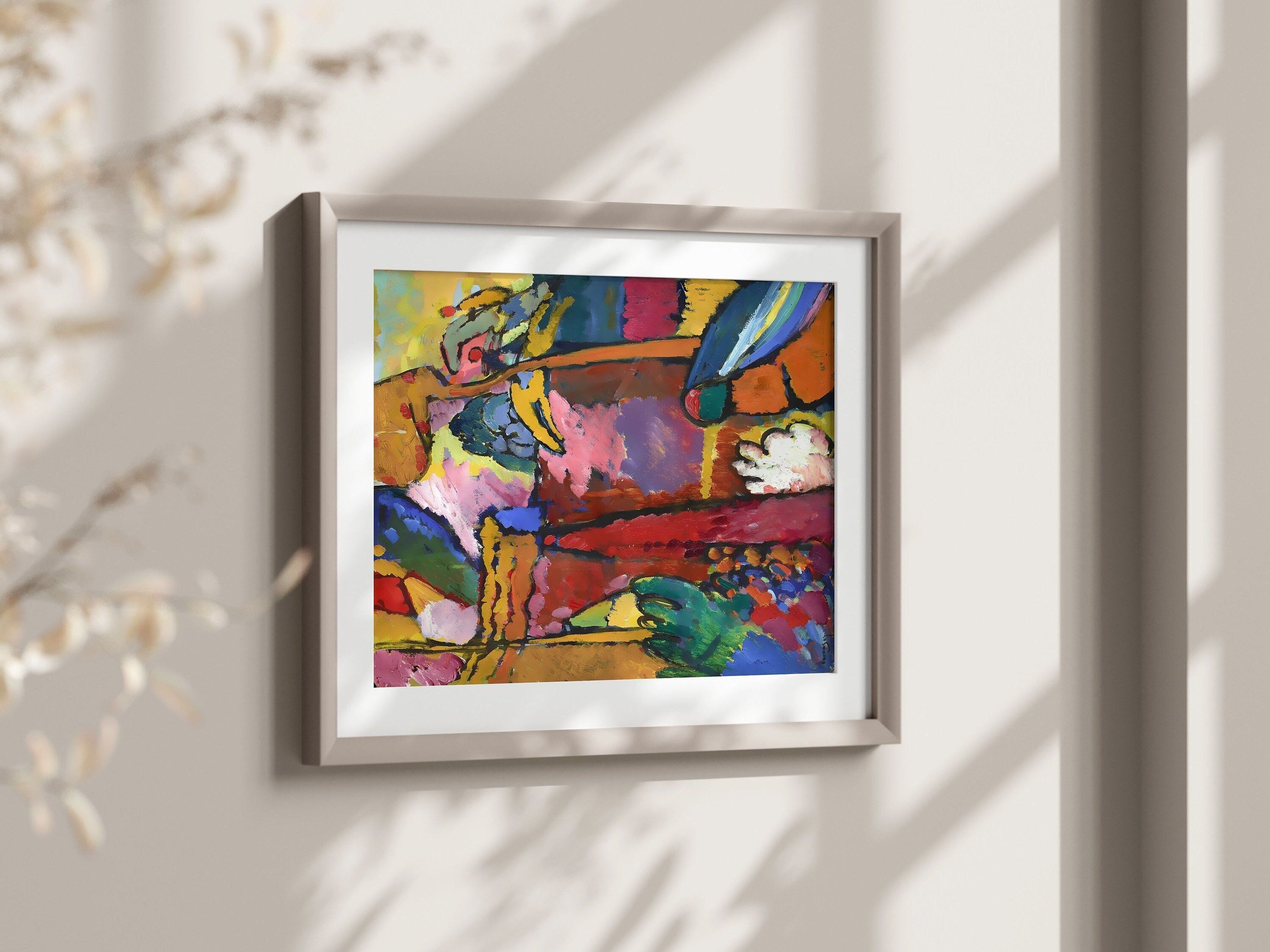 Manifesto di Kandinsky "Studio per l'improvvisazione" 1910 – Arte murale astratta moderna – Decorazione artistica retrò