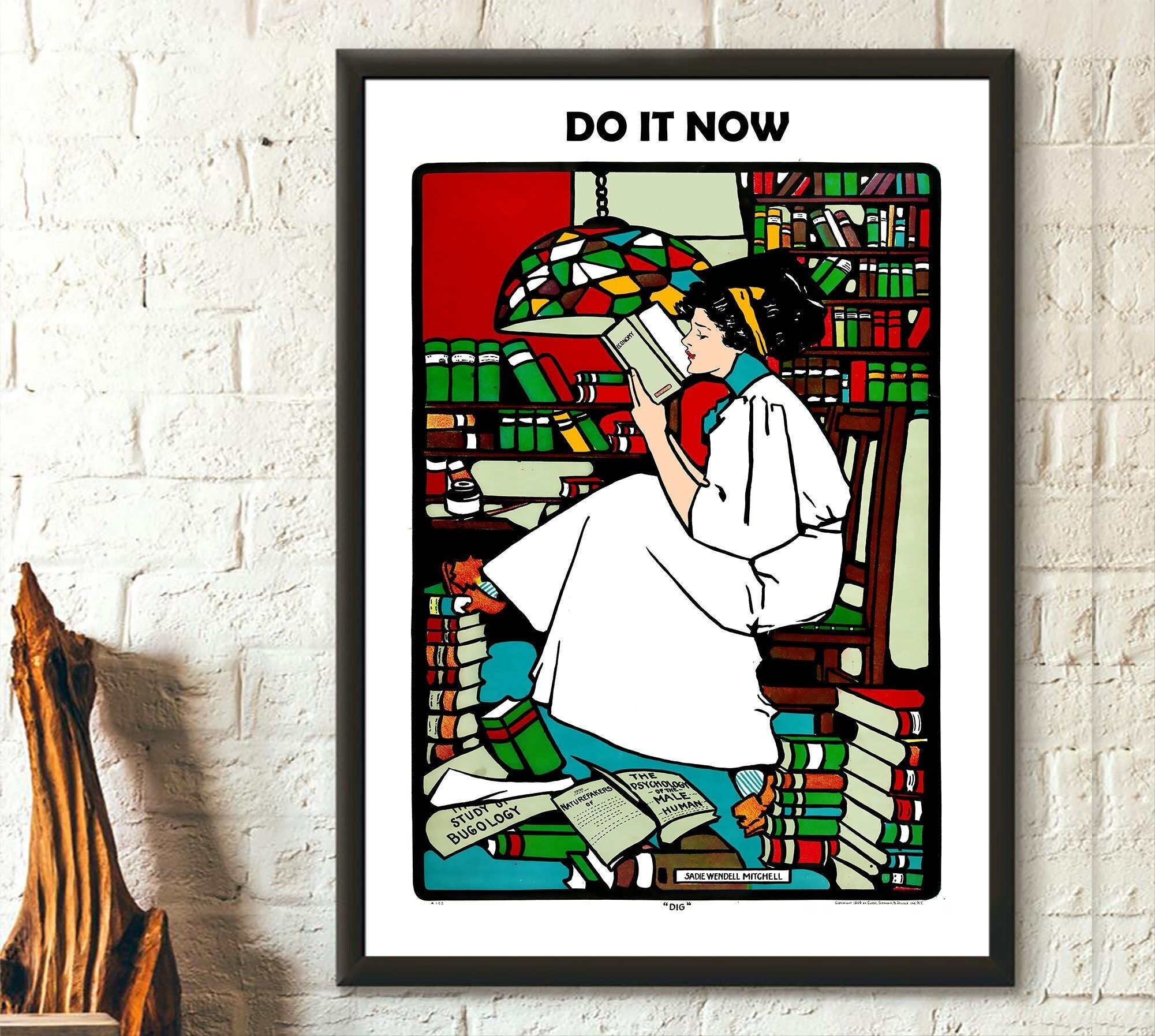 Poster motivazionale "Studia duro" - Arte murale premium per studenti - Decorazione ispiratrice per dormitori