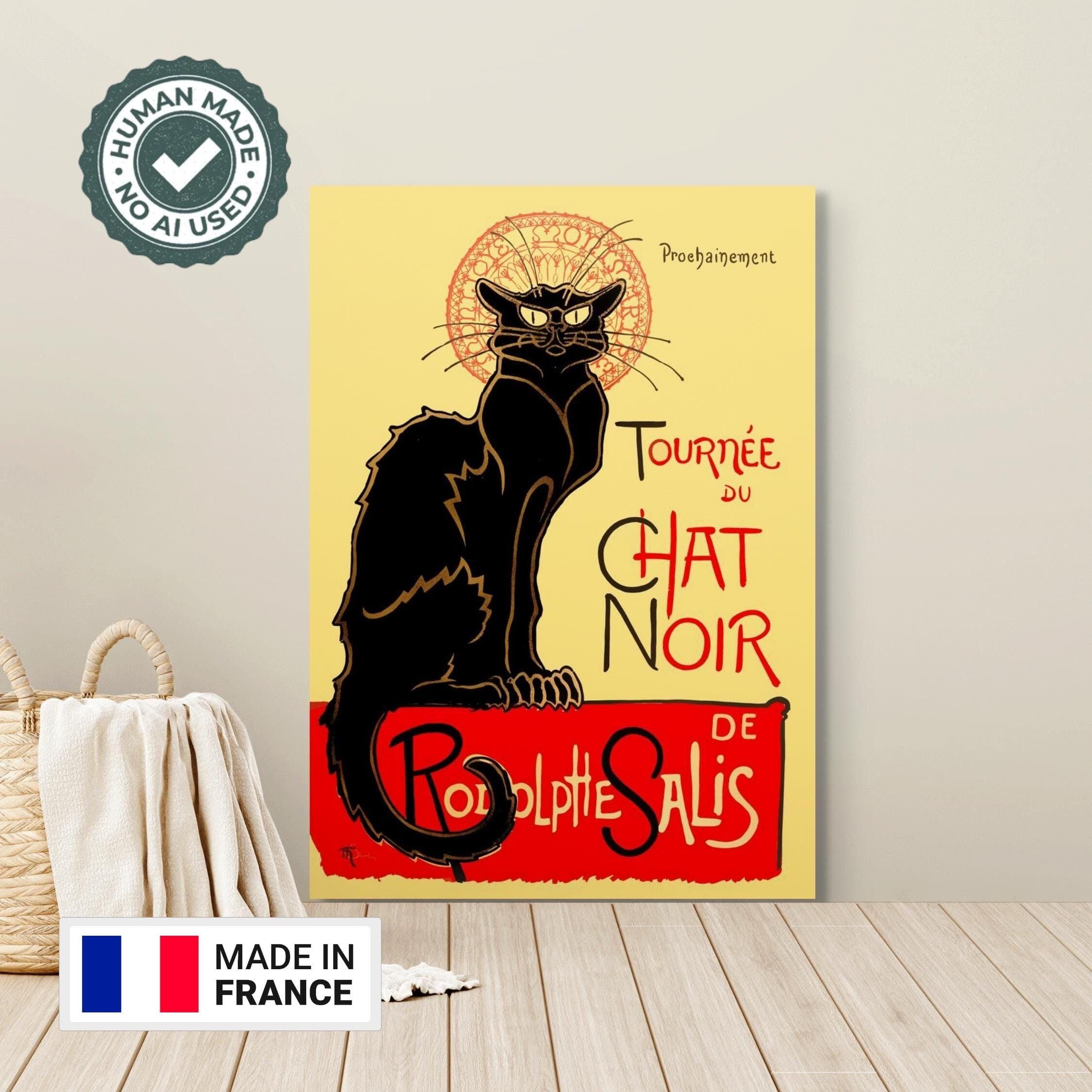 Il gatto nero 1896 Steinlen – Poster Art Déco vintage – Arte murale del gatto nero