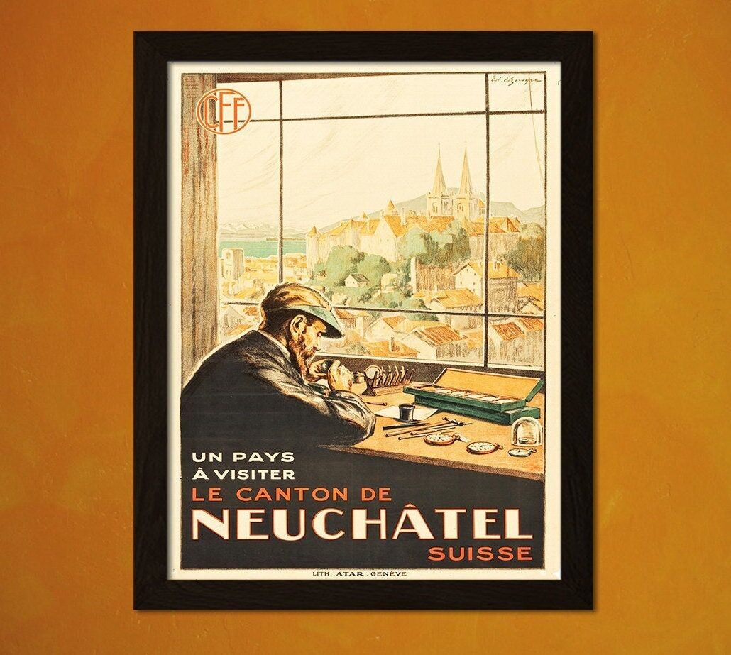 Poster di viaggio della Svizzera degli anni '20 - Poster retrò per la casa - Idea regalo per viaggiatori