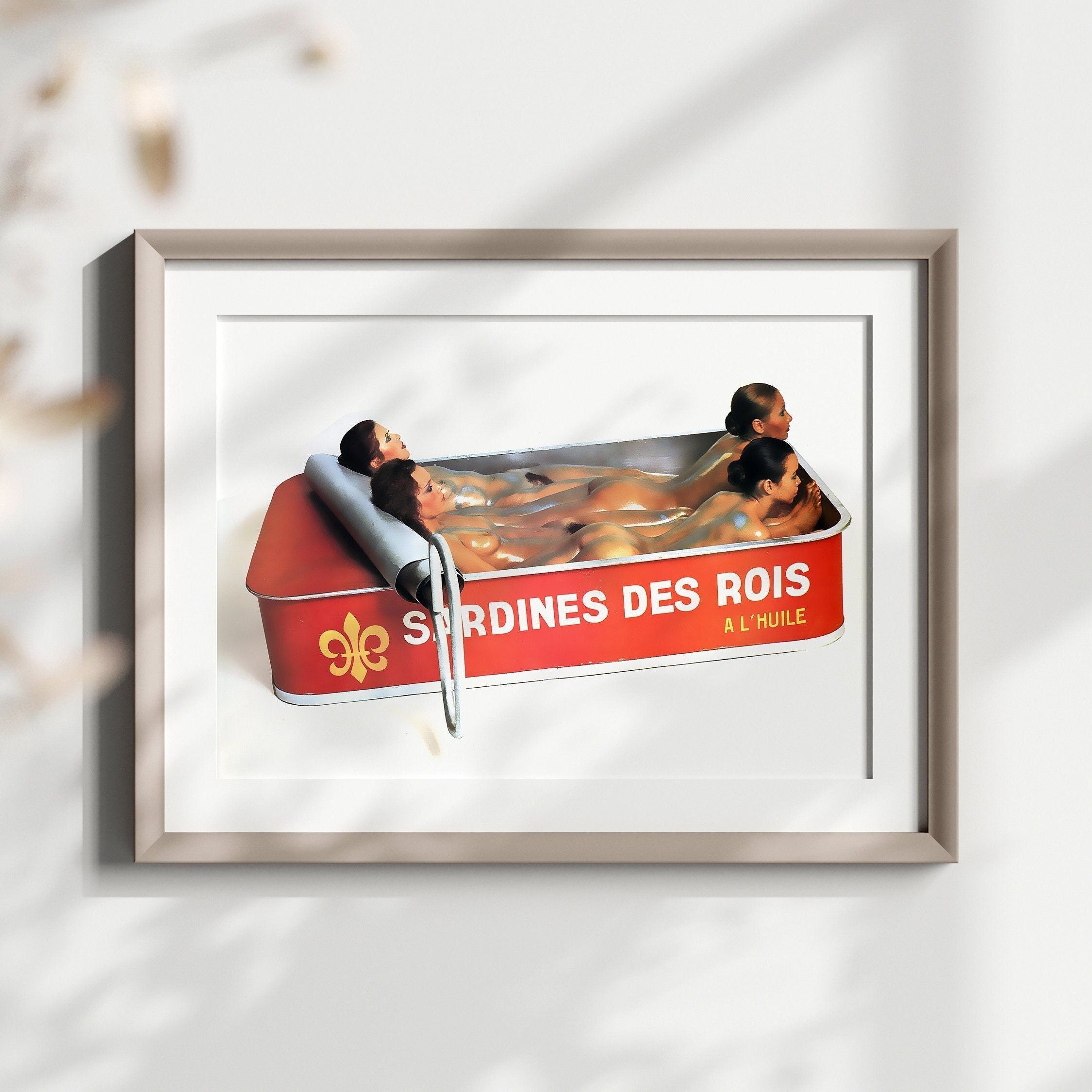 Poster Premium: King Sardines Wall Art – Poster di cibo vintage – Decorazioni per la cucina – Poster di vino da cucina – Poster da parete per la cucina