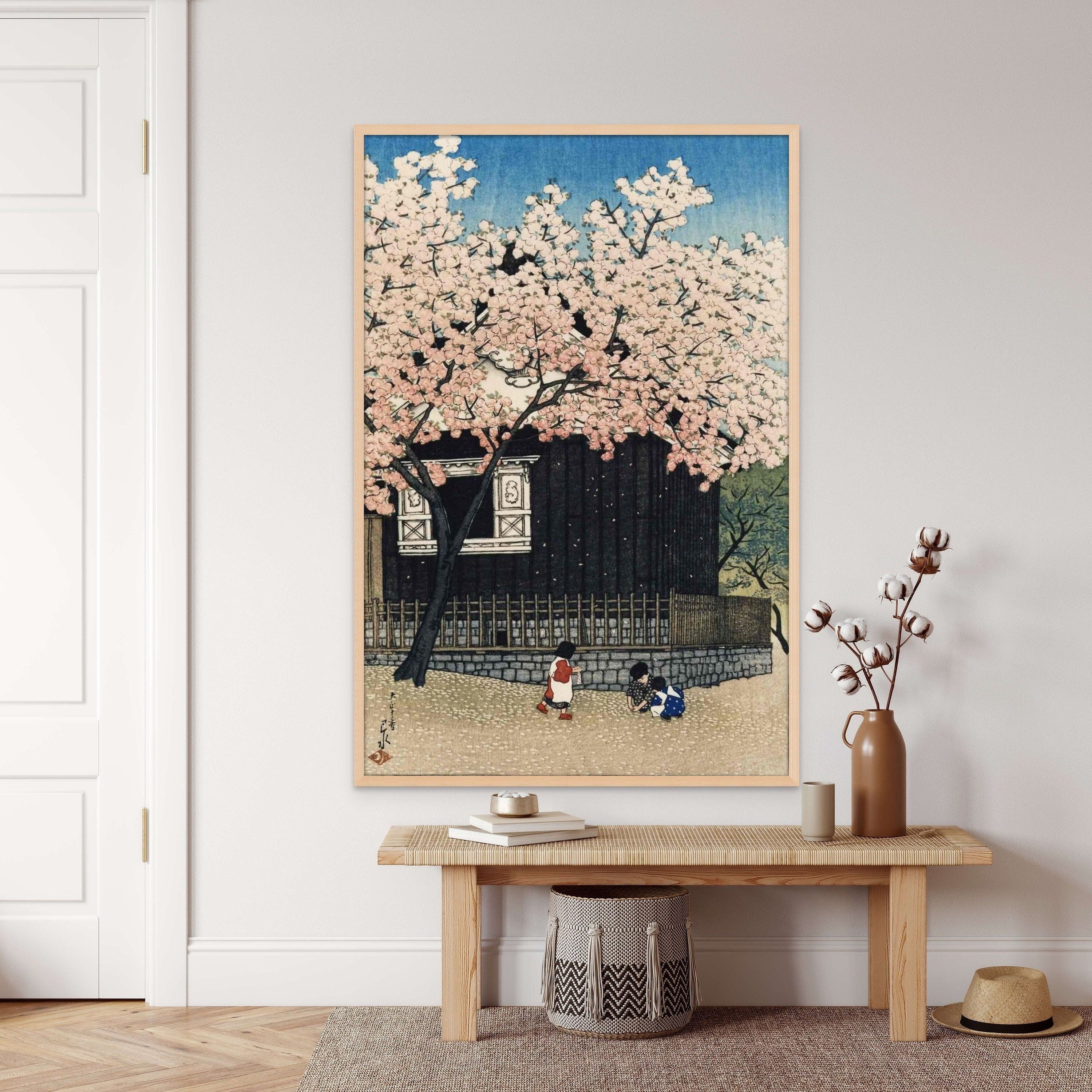 Riproduzione d'arte giapponese: Primavera sul monte Atago 1921 – Kawase Hasui – Stampa giapponese – Poster Ukiyo-e – Decorazione murale giapponese