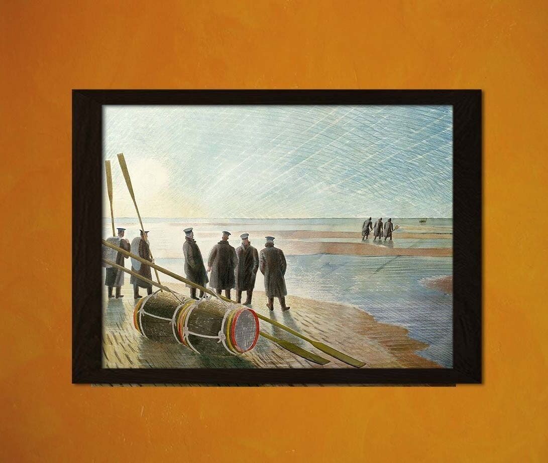 Eric Ravilious 1940 – Reproduction d’œuvre – Art mural modernisme naïf vintage – Idée cadeau crémaillère unique