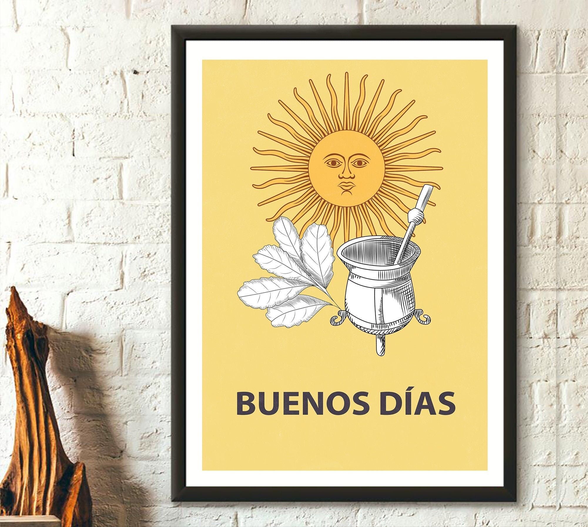 Decorazione da parete per Yerba Mate – Poster regalo per gli amanti del Mate – Poster argentino – Decorazione da cucina – Design da cucina – Poster da parete per cucina
