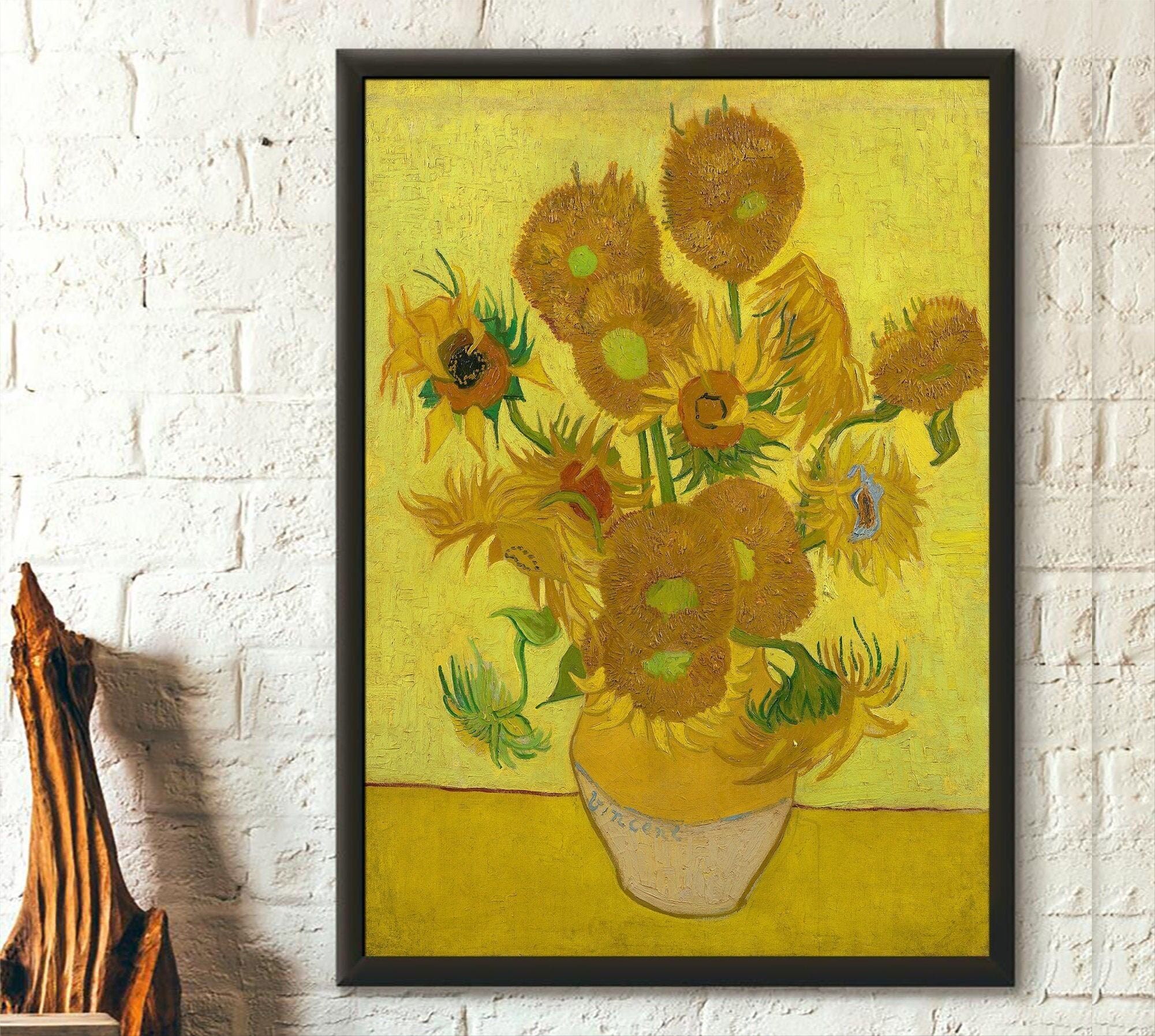 Poster Premium: Girasoli Vincent van Gogh – Stampa Fine Art – Poster Van Gogh – Poster Girasoli
