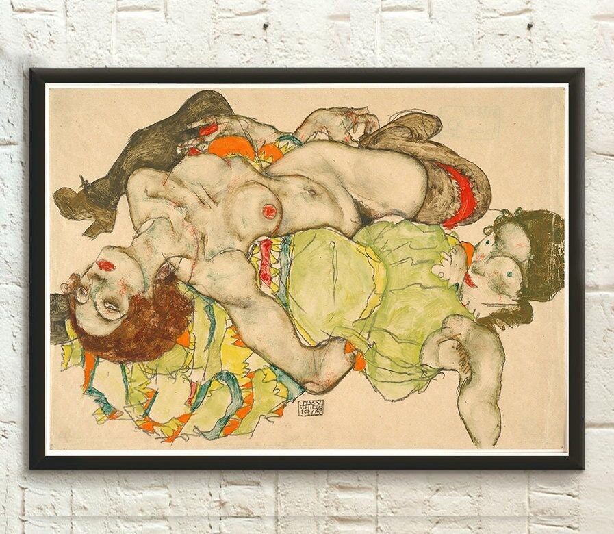 Poster "Gli amanti" di Egon Schiele – Stampa artistica di alta qualità