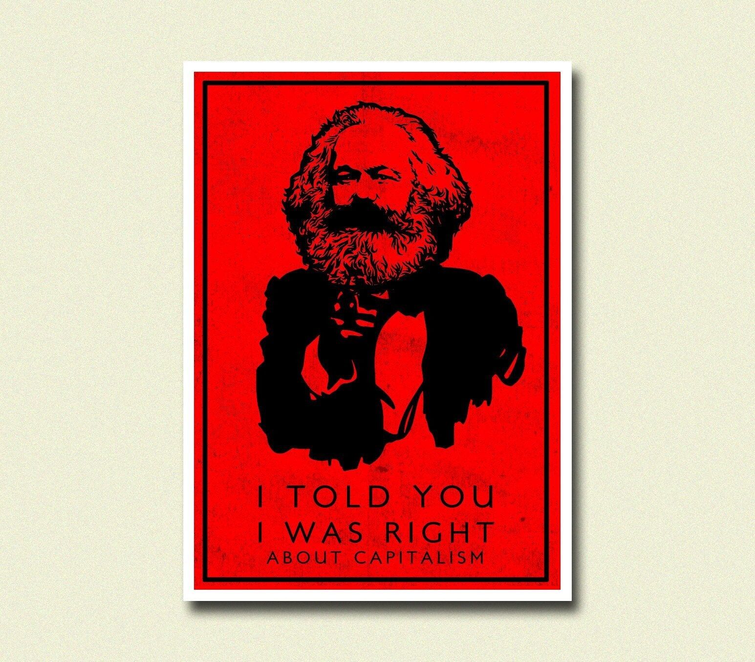 Manifesto del capitalismo e del comunismo – “Te l’avevo detto” di Karl Marx – Carta da gioco iconica
