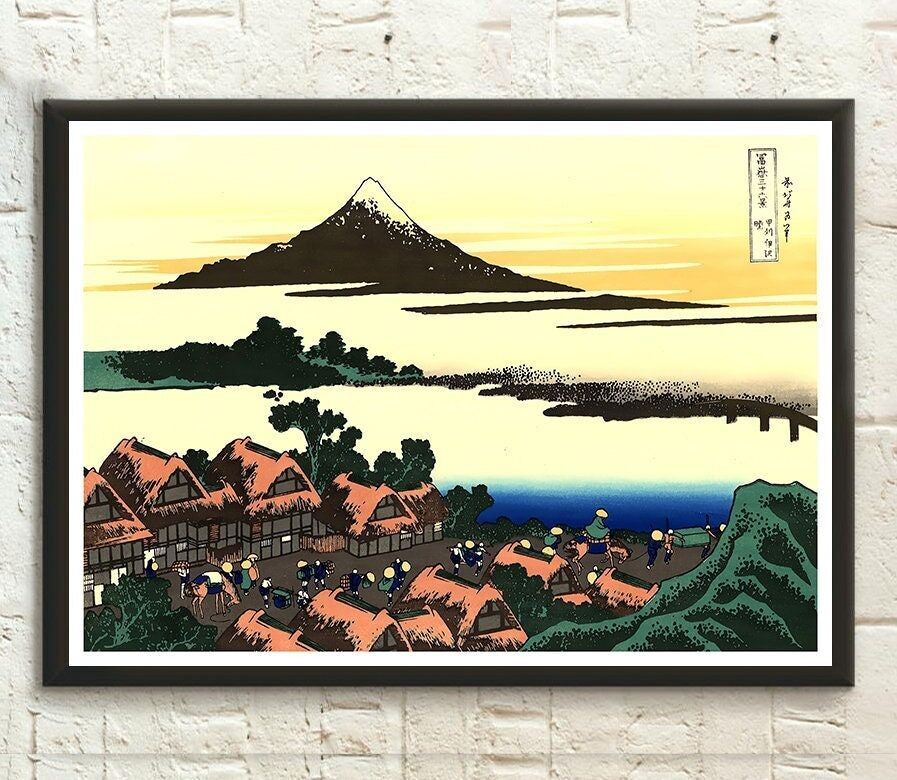 Stampa della montagna Fuji di Hokusai – Arte murale giapponese del periodo Edo