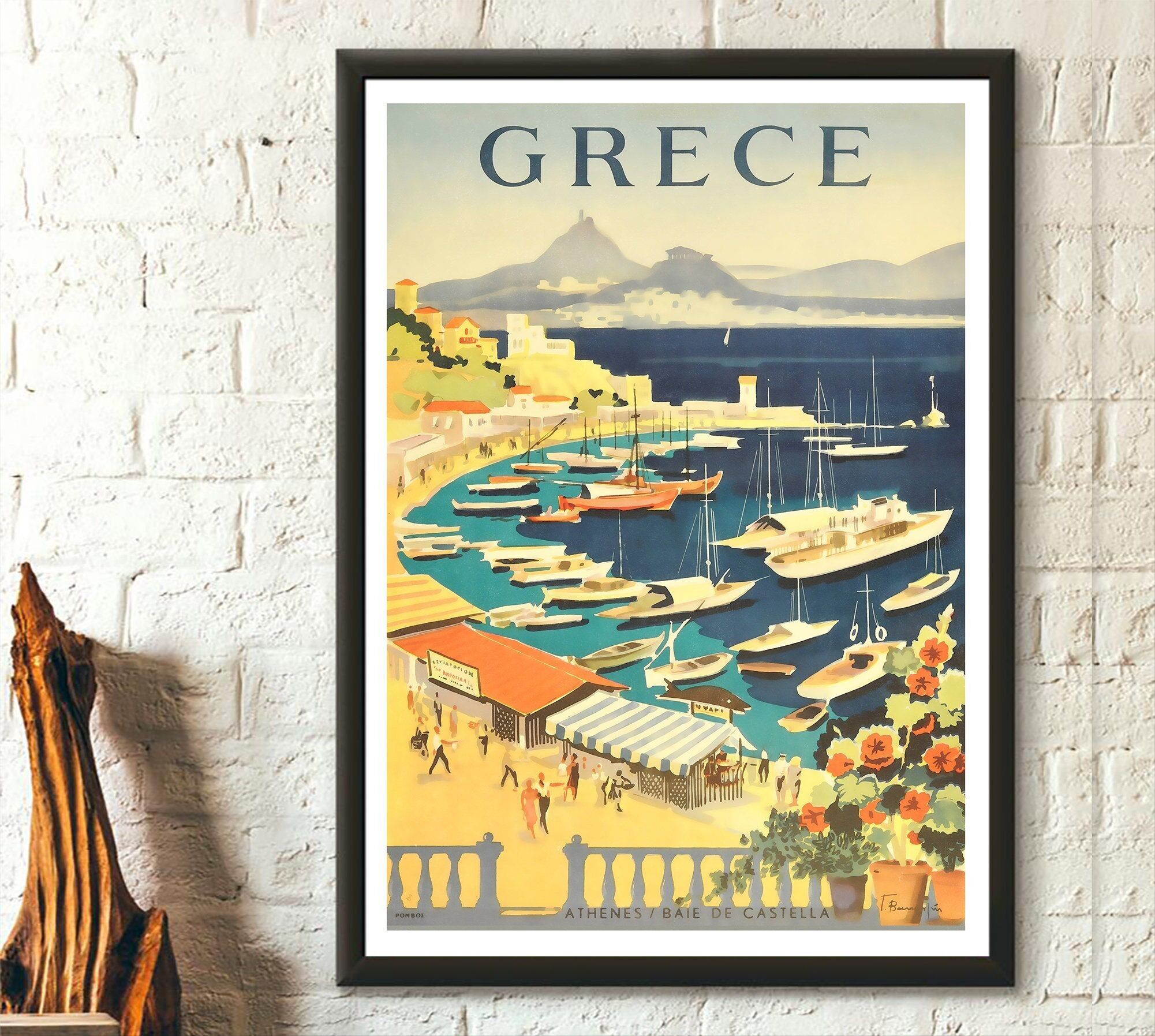 Poster da parete della Grecia – Arte di viaggio greca di alta qualità – Decorazione perfetta per la casa