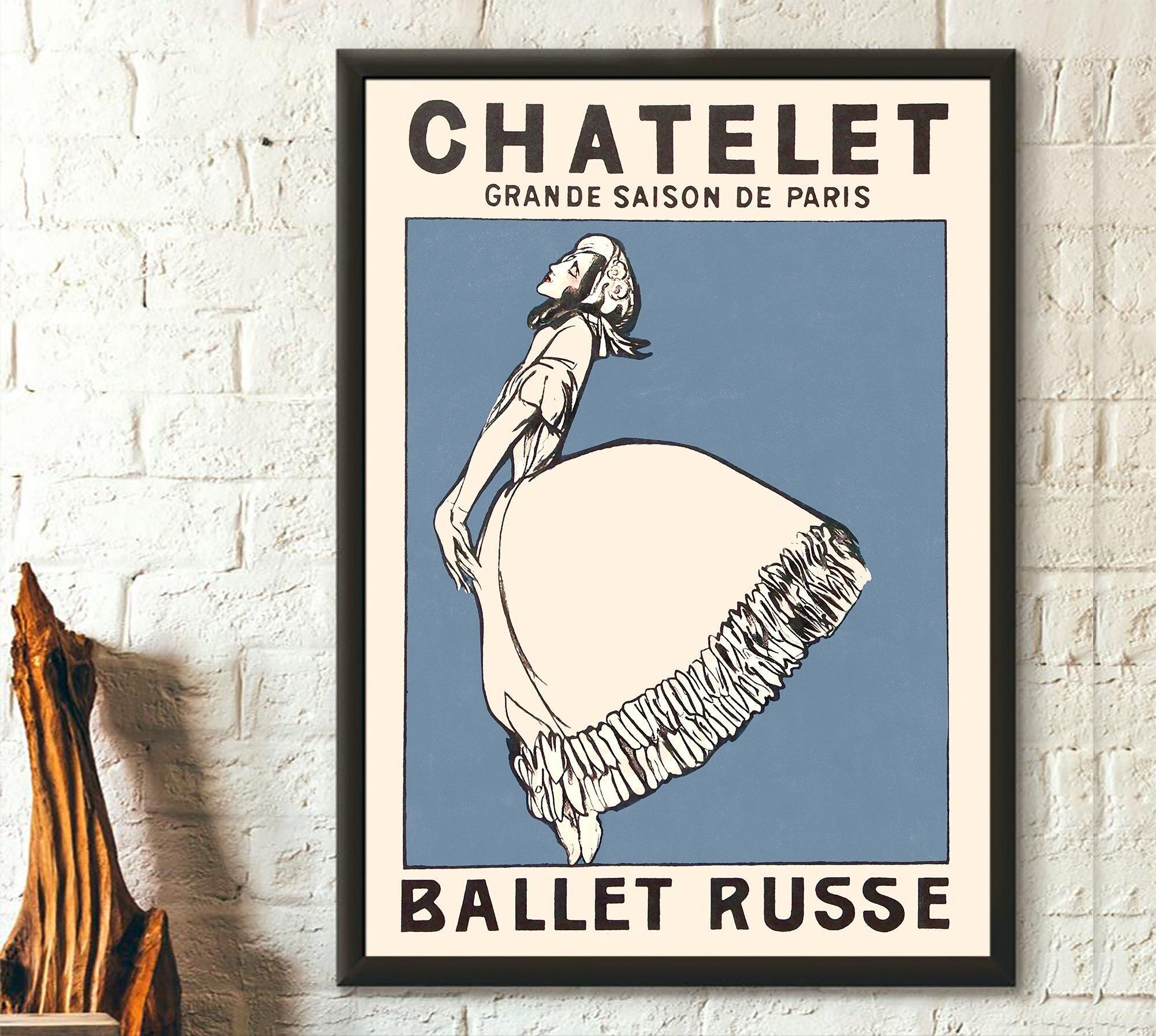 Poster Ballets Russes 1911 Le Spectre de la Rose – Poster di danza classica russa – Arte vintage Parigi