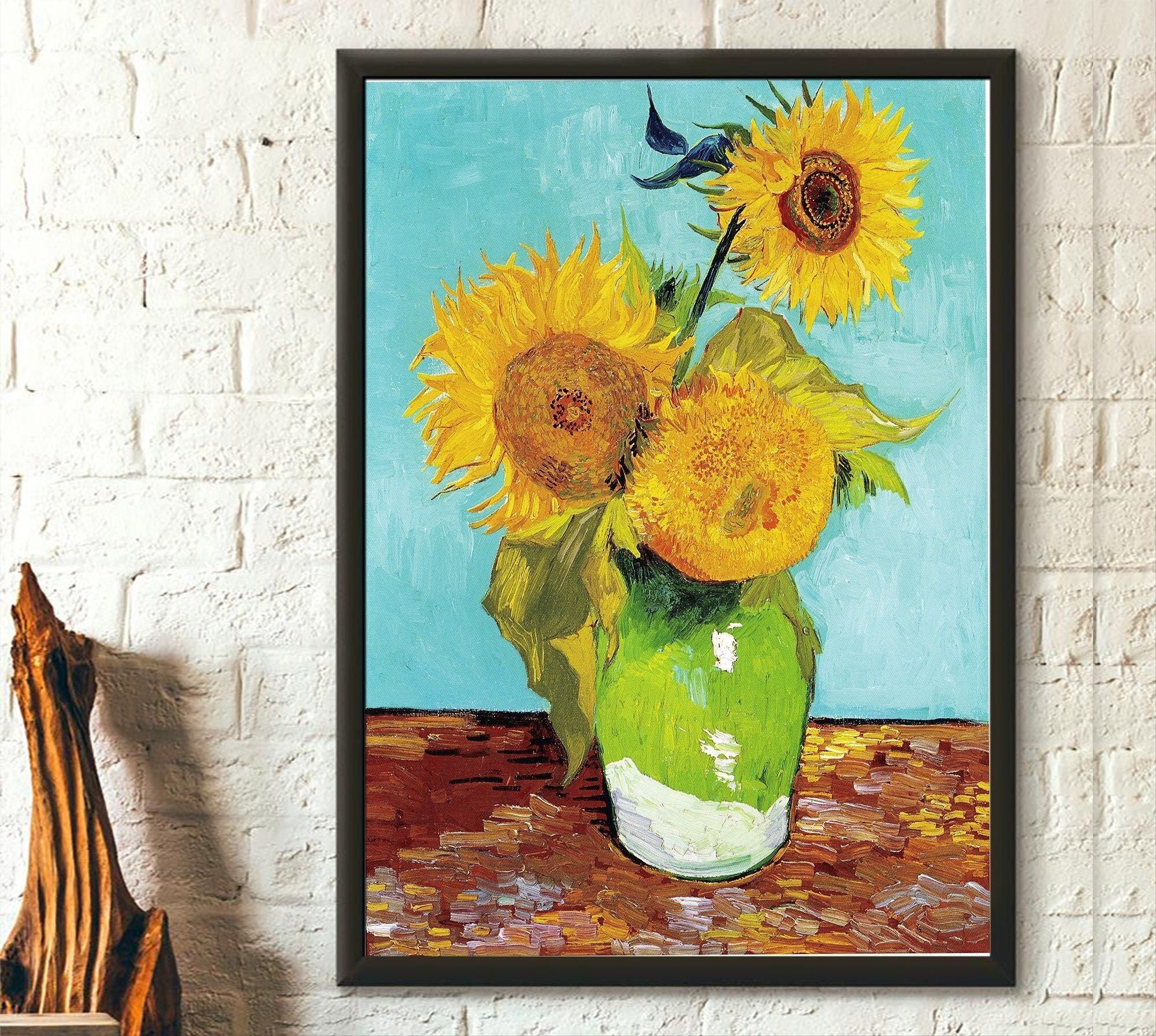 Poster Premium Tre Girasoli di Vincent van Gogh – Stampa Fine Art – Poster Van Gogh – Poster Girasoli