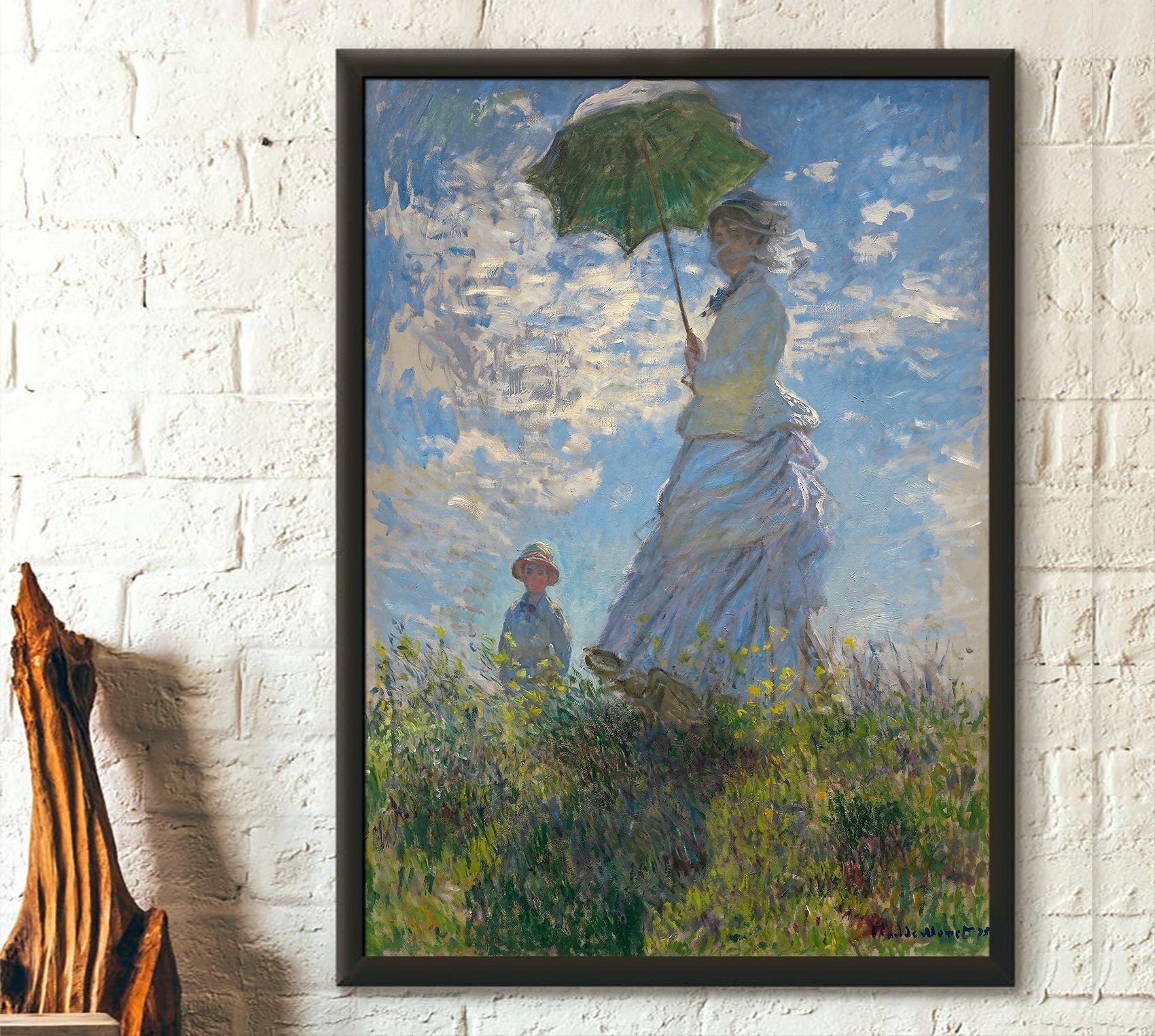 Poster Premium: Madame Monet e suo figlio 1875 – Stampa artistica di Claude Monet – Poster impressionista – Monet Wall Art