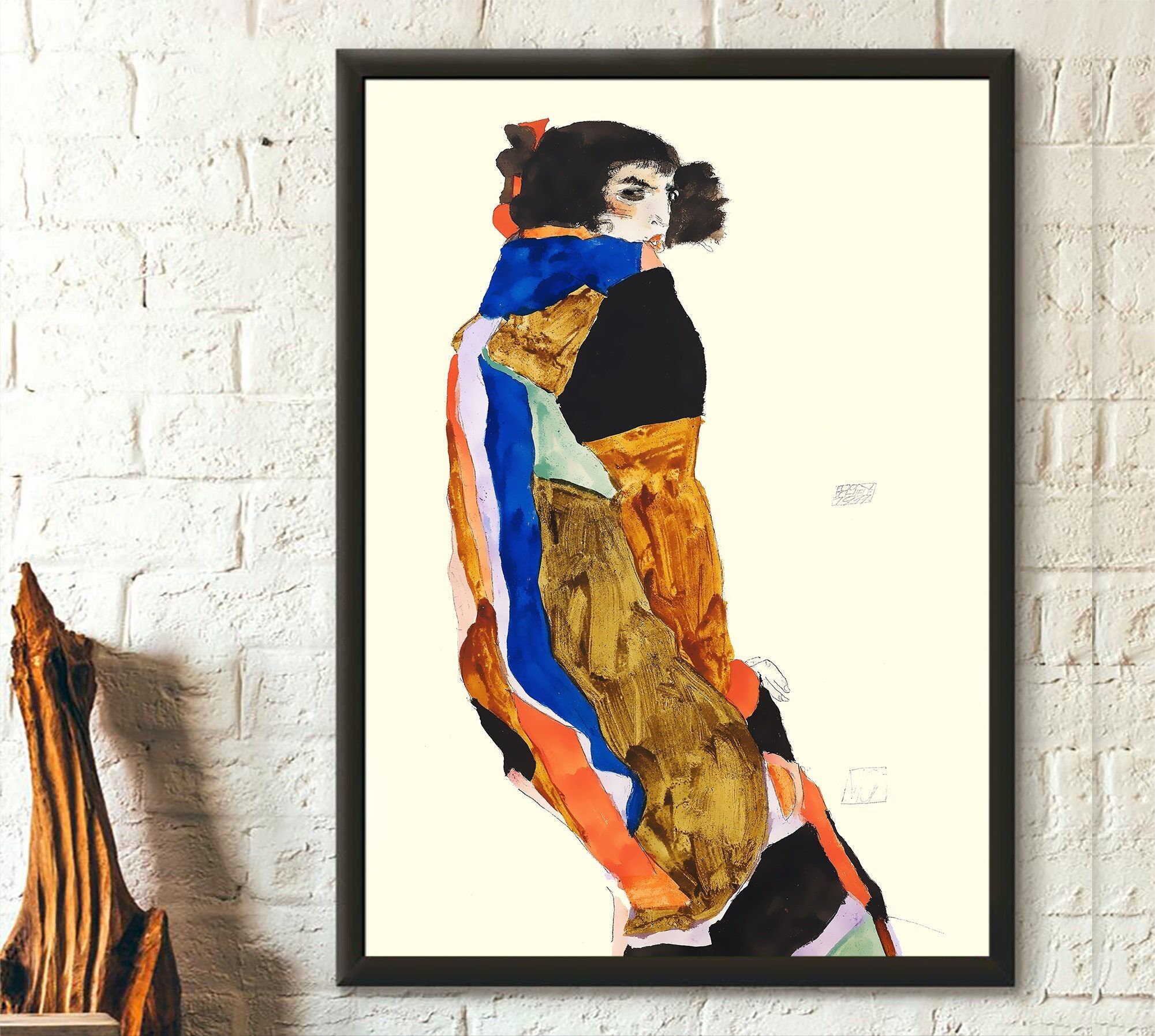 Poster Premium: Ritratto di donna di Egon Schiele – Poster Art – Riproduzione – Arte murale donna
