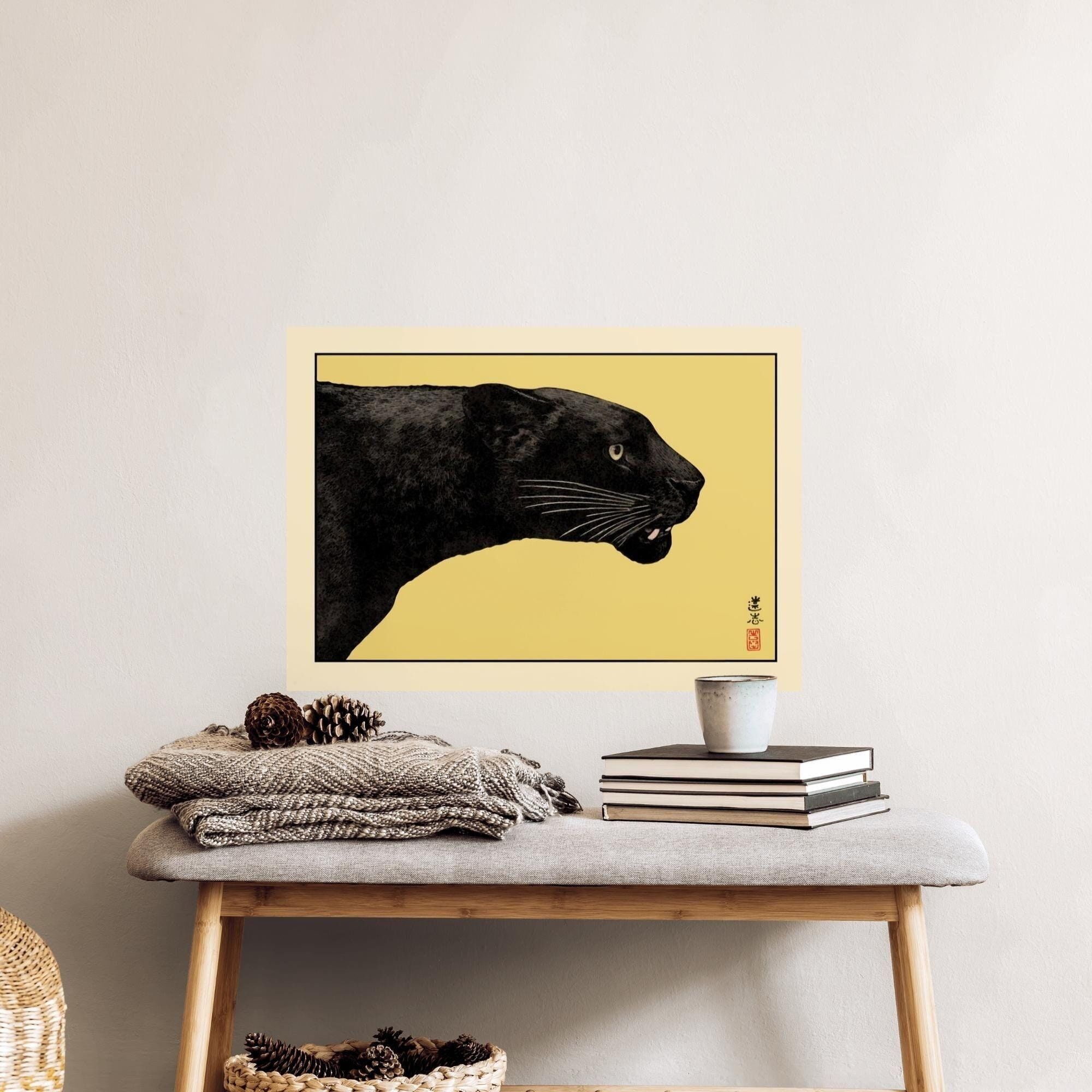 Poster Premium: Stampa giapponese "Black Panther" Yoshida Toshi 1984 – Arte asiatica