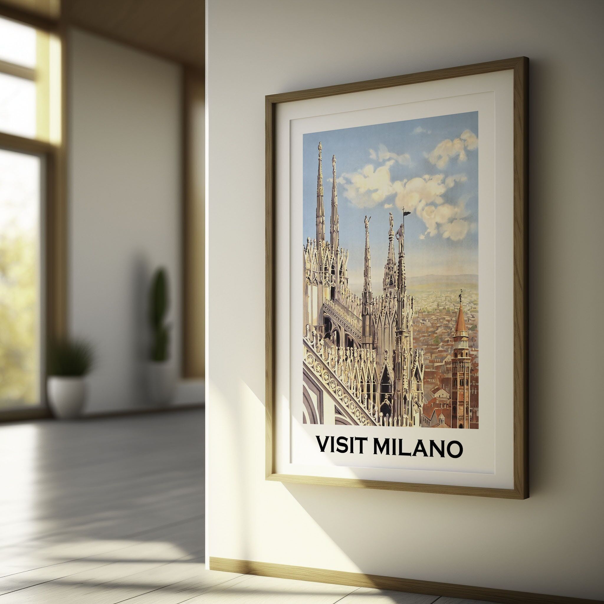 Poster di viaggio di Milano – Italia – Poster di viaggio di Milano – Arte murale Italia – Decorazione murale