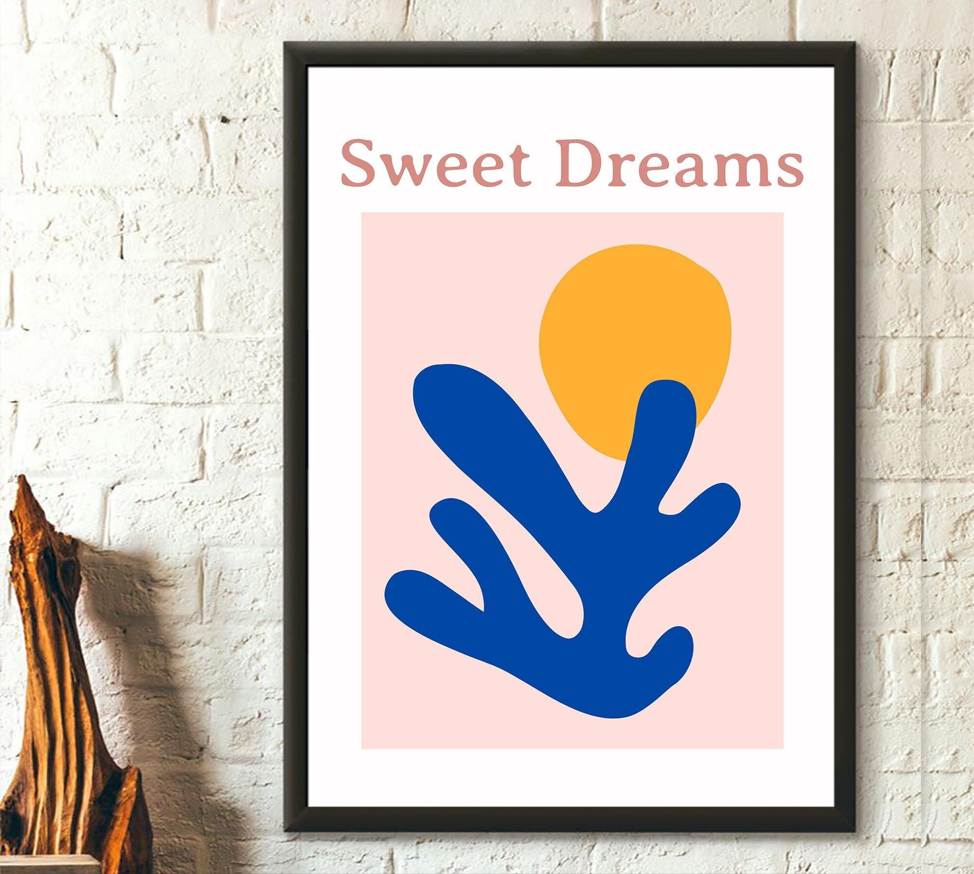 Arte murale moderna di metà secolo - Stampa geometrica neutra - Decorazione bohémien - Poster botanico arcobaleno