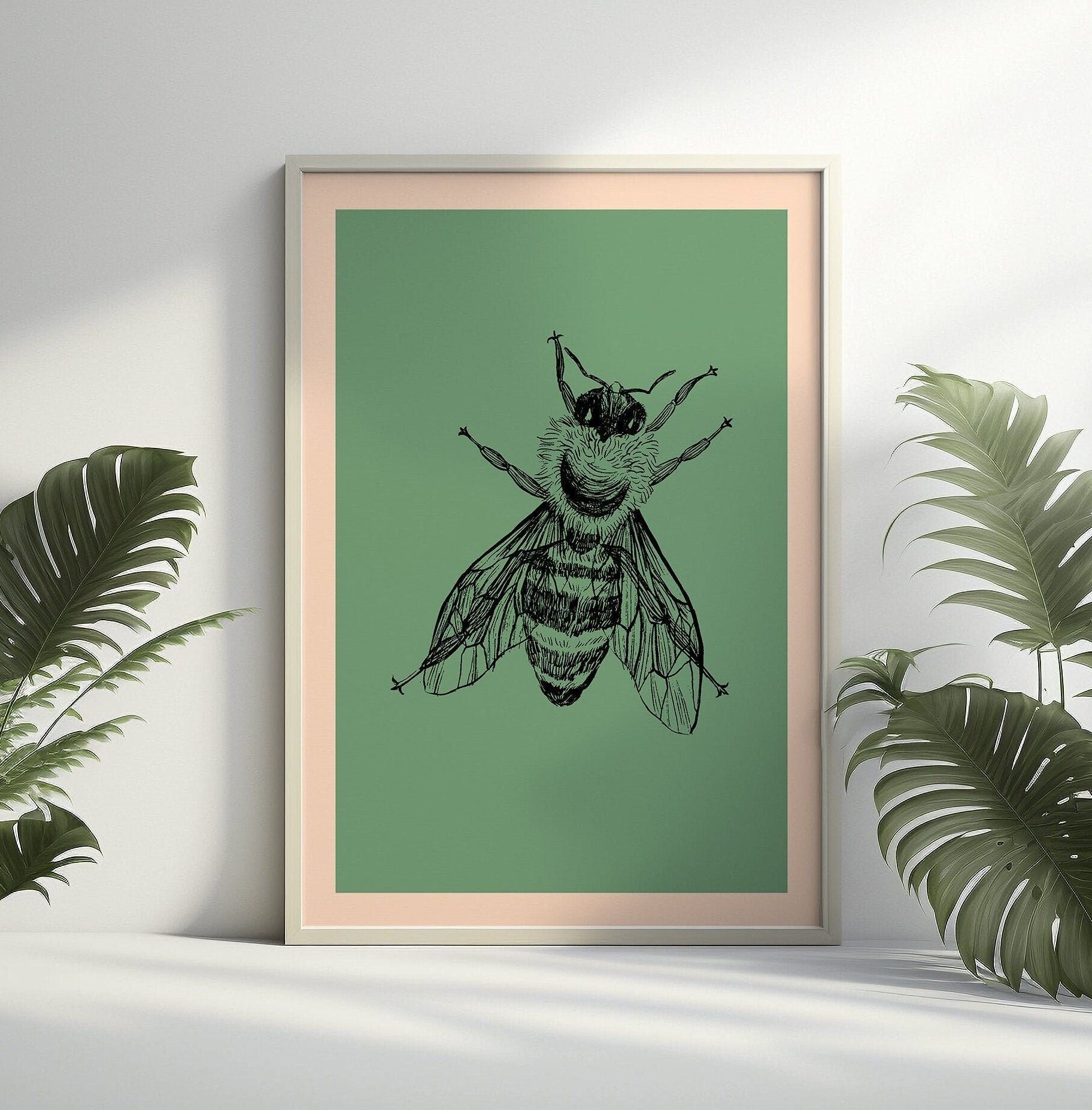 Poster Ape – Arte Botanica da Parete – Idea Regalo – Illustrazione Botanica