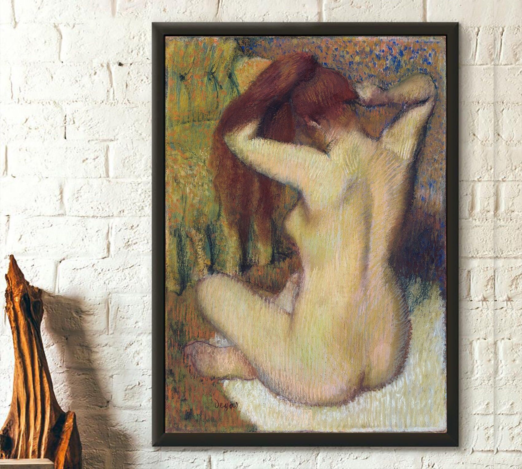 Edgar Degas che si pettina 1888 – Stampa artistica – Poster di Degas – Disegno di Degas da parete
