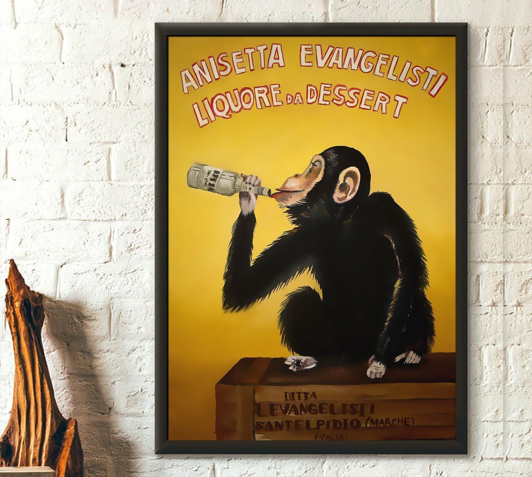 Poster Premium: Pubblicità di cibo d'epoca – Poster di liquori d'epoca – Arte murale da cucina – Stampa artistica