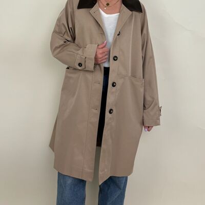 PARKA CON CUELLO EN CONTRASTE (3554)