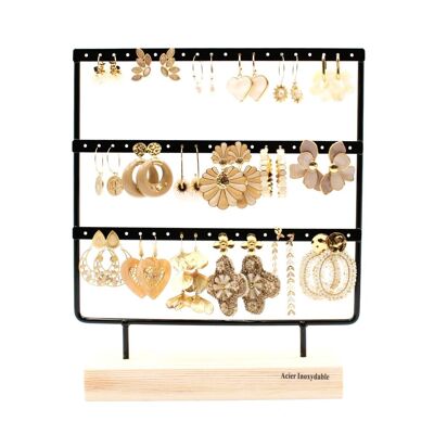 Pack de 18 boucles d'oreilles acier - NUDE