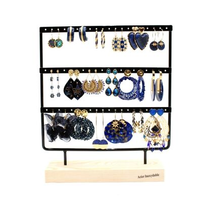 Pack de 18 boucles d'oreilles acier - MARINE