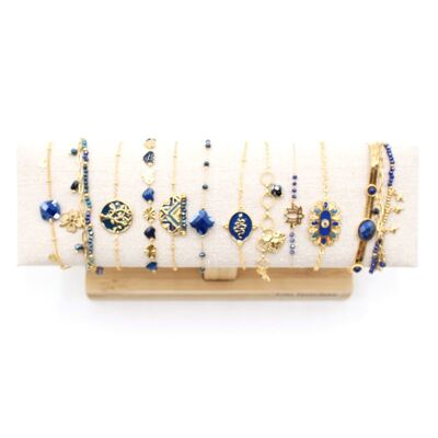 Pack de 12 bracelets acier inoxydable - MARINE