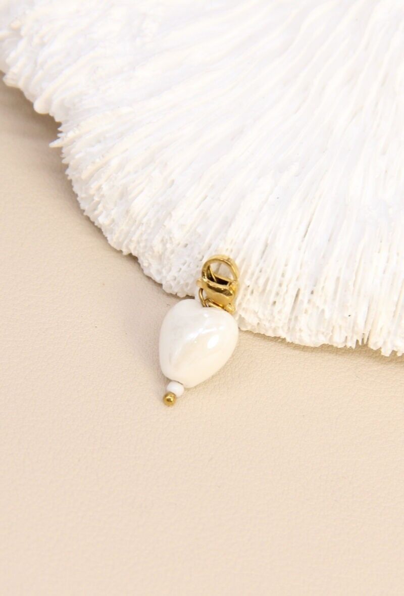 Charm Cœur Céramique – Douceur & Élégance