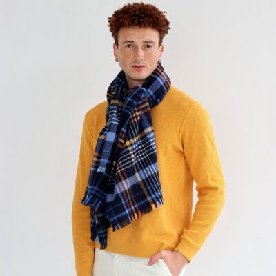 Sciarpa LARGO in lana e acrilico blu navy