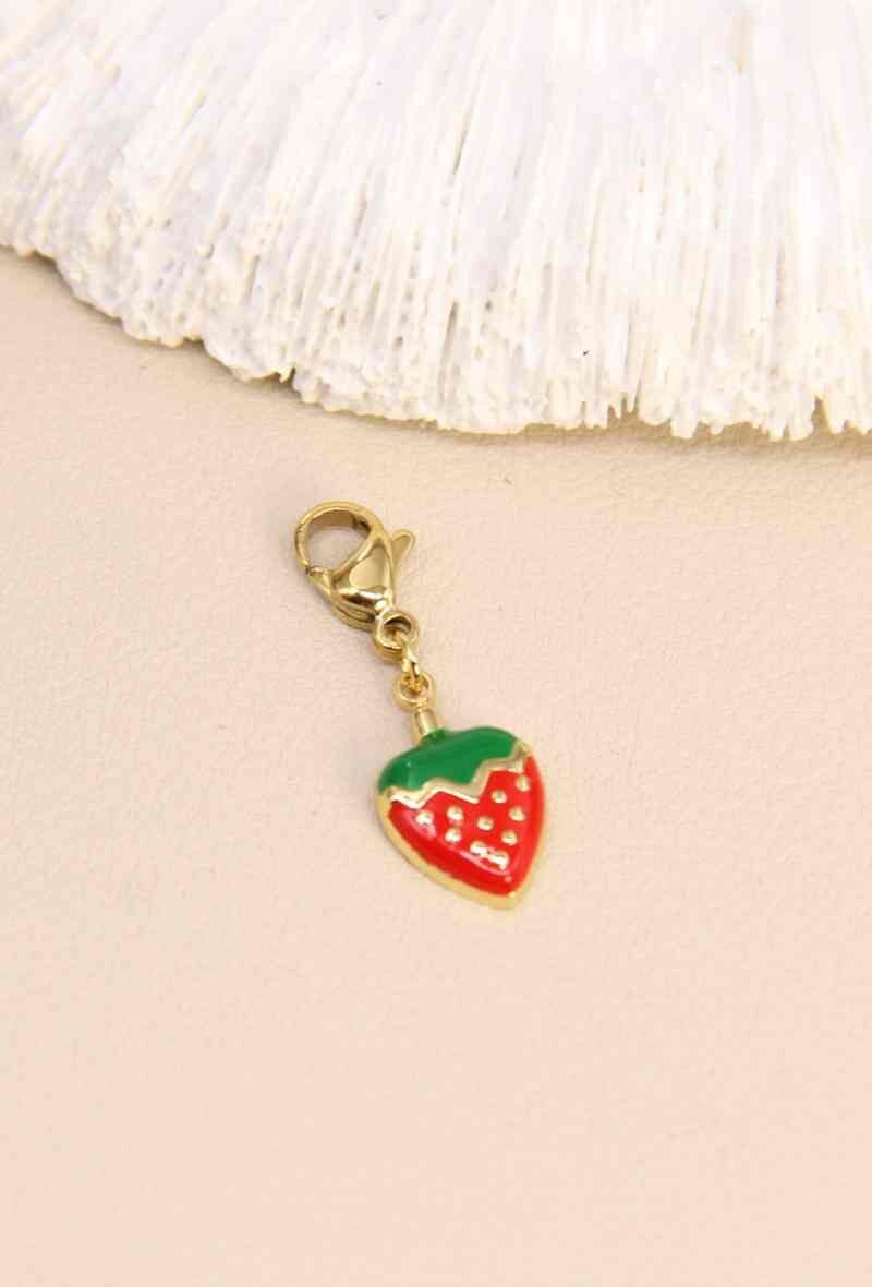 Gourmet-Erdbeer-Charm aus Edelstahl – Die knackige Frucht zum Anklipsen