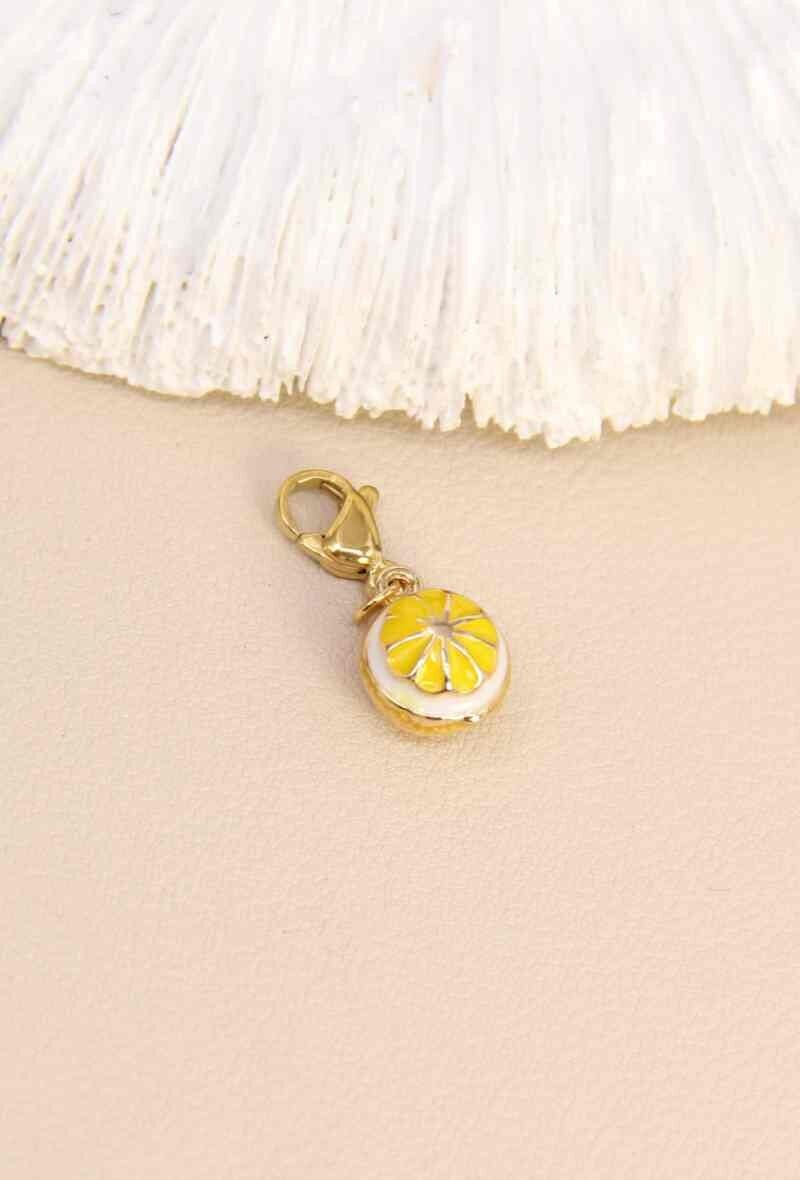 Zitronenscheiben-Anhänger aus Edelstahl – Spritzige Frische garantiert