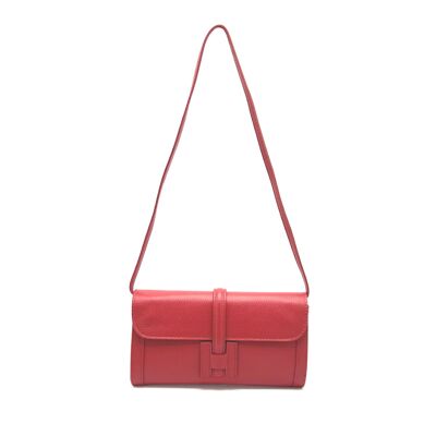 Bolso de mano en piel auténtica, fabricado en Italia, art.112617