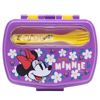 STOR SANDWICHERA RECTANGULAR CON CUBIERTOS MINNIE SUNSHINE
