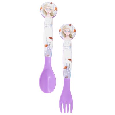 STOR SET 2 CUTLERY PP FROZEN AUTUM LEAVES