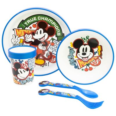 SET 5 PEZZI PREMIUM ANTISCIVOLO BICOLORE IN CUSTODIA MICKEY TRUE CHAMPIONS
