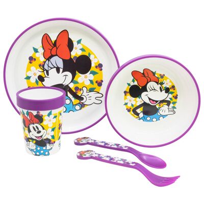 STOR SET 5 PCS PREMIUM NON-SLIP TWO-TONE IN MINNIE SUNSHINE CASE