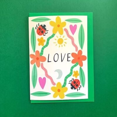 Garden Print Greeting Card - Love