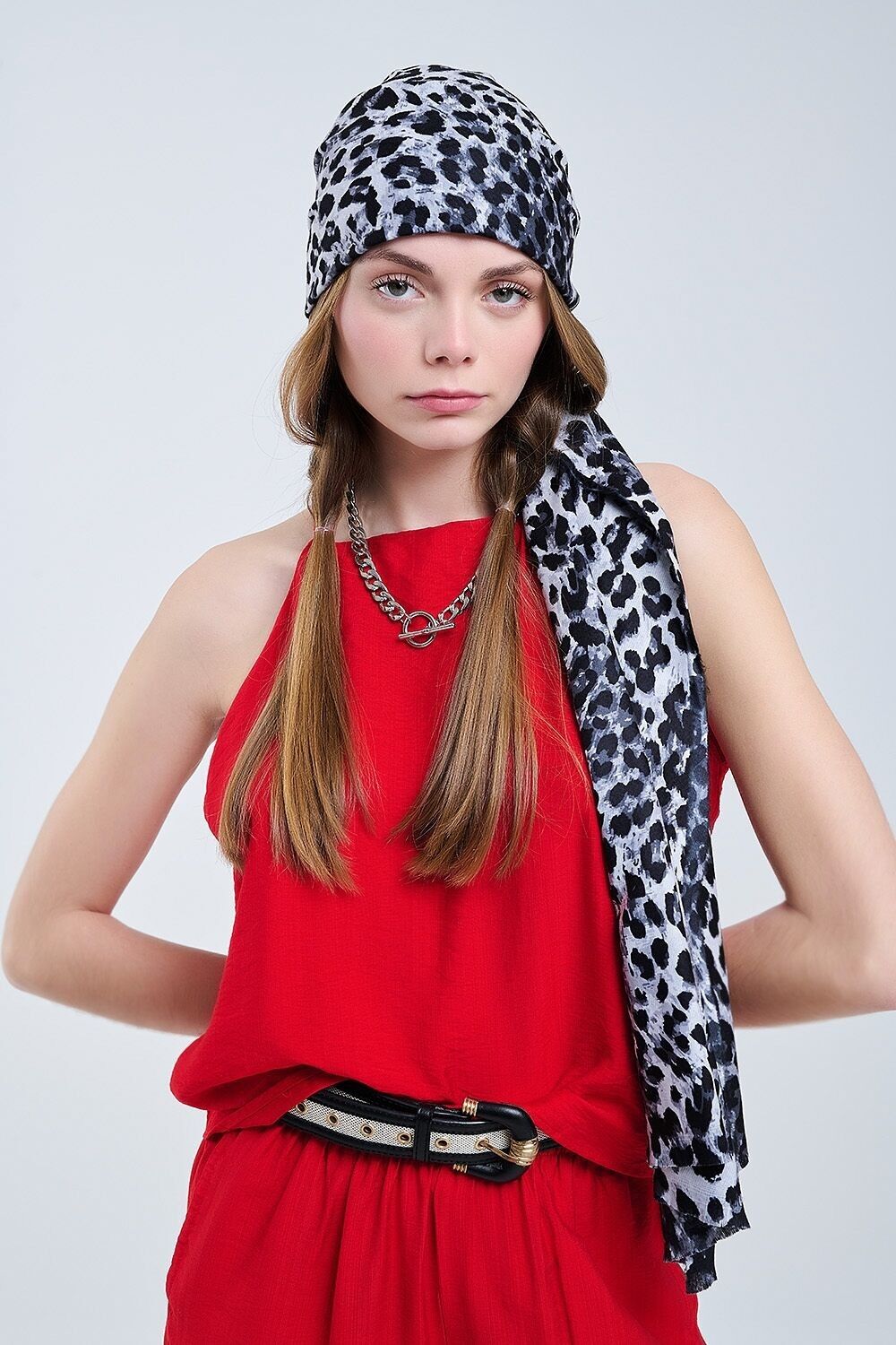 Halter Neck Basic Summer Tank in Cherry Red